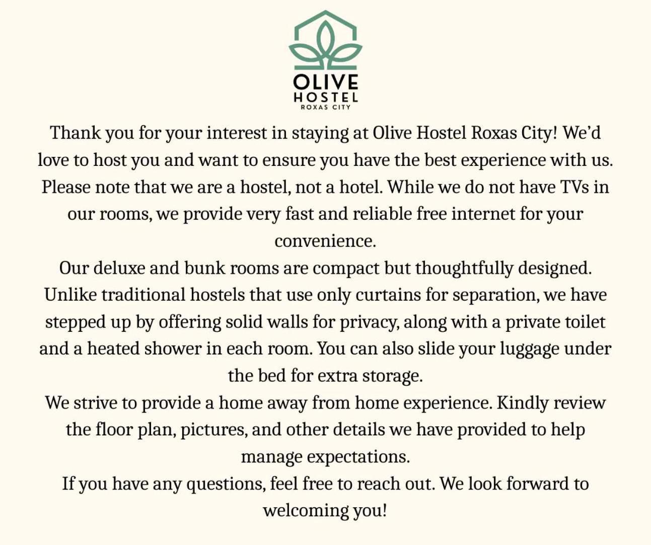 Olive Hostel Roxas Zewnętrze zdjęcie